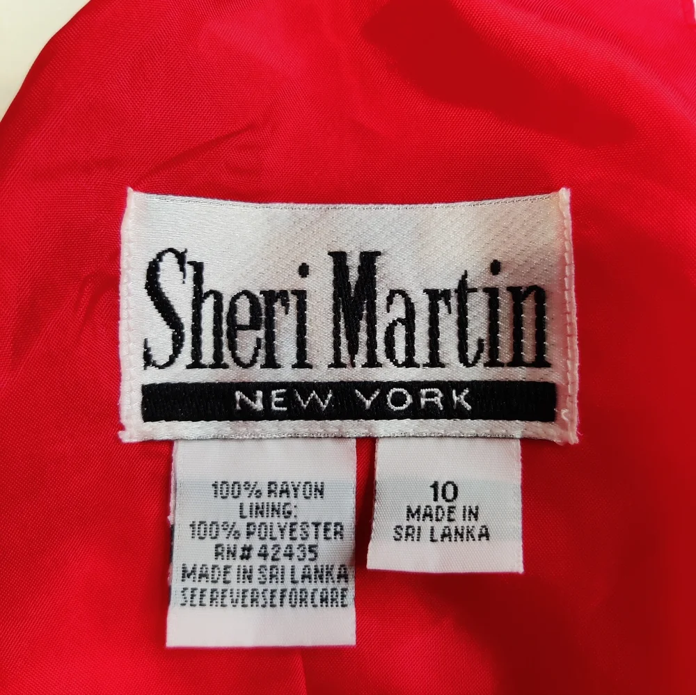 Vintage Sheri Martin Red and White Polka Dot Dress Women's Size 10 - Picture 3 of 3